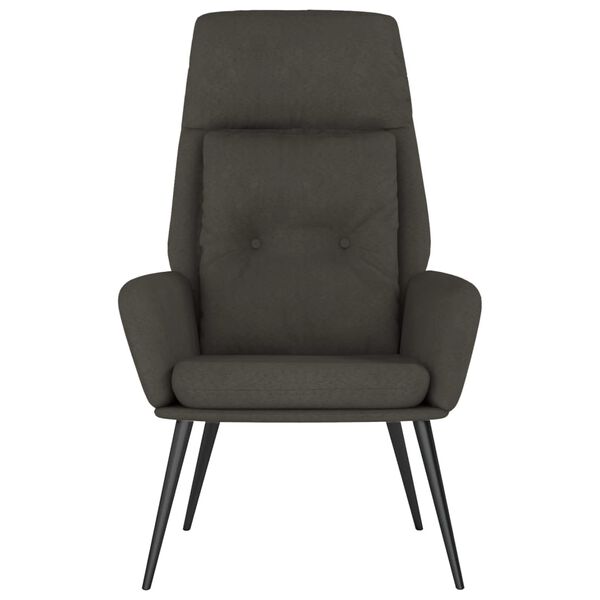 vidaXL Sill&oacute;n de relax de cuero sint&eacute;tico de ante gris oscuro