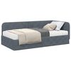 vidaXL Estructura de cama en esquina Gris oscuro 90 x 200 cm