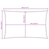 vidaXL Toldo de vela rectangular tela Oxford verde oscuro 5x8 m
