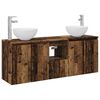 vidaXL Juego de Muebles de Ba&ntilde;o 3 uds. Madera envejecida