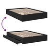 vidaXL Cama con cajones madera de ingeniería negro 135x190 cm