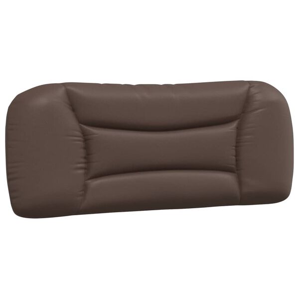 vidaXL Cabecero de cama acolchado Hvar cuero sintético marrón 100 cm