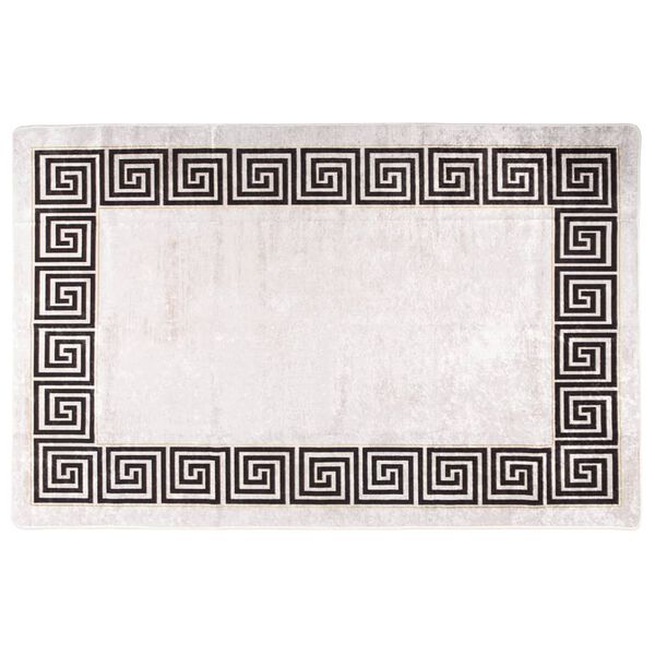 vidaXL Alfombra lavable antideslizante beige claro 80x150 cm