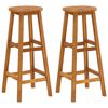 vidaXL Juego muebles de bar de jard&iacute;n 3 piezas madera maciza de acacia