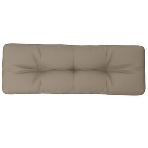 vidaXL Coj&iacute;n para sof&aacute; de palets de tela gris taup&eacute; 120x40x12 cm