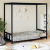 vidaXL Estructura de cama para niños madera de pino negro 90x200 cm