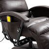 vidaXL Sill&oacute;n de masaje reclinable para TV cuero sint&eacute;tico marr&oacute;n