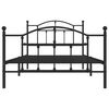 vidaXL Estructura cama sin colchón con estribo metal negro 107x203 cm