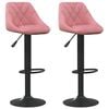 vidaXL Taburetes de cocina 2 unidades terciopelo rosa