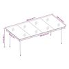 vidaXL Juego de comedor de jard&iacute;n 7 piezas con cojines gris y negro