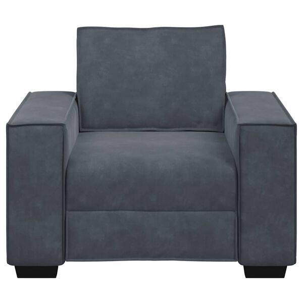 vidaXL Sill&oacute;n de terciopelo gris oscuro 100x78x84 cm