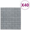 vidaXL Papel pintado autoadhesivo ladrillos 3D 40 unidades antracita