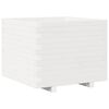vidaXL Jardinera madera maciza de pino blanco 60x60x49,5 cm