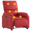 vidaXL Sill&oacute;n de masaje reclinable el&eacute;ctrico de cuero artificial rojo