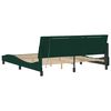 vidaXL Estructura de cama con LED sin colch&oacute;n Hanko terciopelo verde oscuro 180x200cm