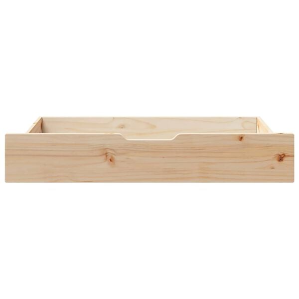 vidaXL Cajones debajo de cama con ruedas 2 uds madera maciza de pino