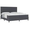 vidaXL Cama tipo Box Spring Gris Oscuro y 200 x 200 cm Tela de Pana