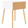 vidaXL Mesita de noche madera contrachapada blanco 40x40x56 cm