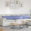 vidaXL Cojines de sofá 2 pcs Azul 200 x 40 cm tela