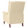 vidaXL Sillón de masaje reclinable de tela crema