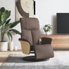 vidaXL Sill&oacute;n reclinable masaje con reposapi&eacute;s cuero sint&eacute;tico marr&oacute;n