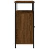vidaXL Aparador de madera de ingenier&iacute;a roble marr&oacute;n 100x35x80 cm