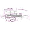 vidaXL Estructura cama con cajones madera pino marr&oacute;n cera 140x190 cm