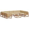 vidaXL Conjunto de sof&aacute;s de exterior con coj&iacute;n 10 pcs Natural y Beige