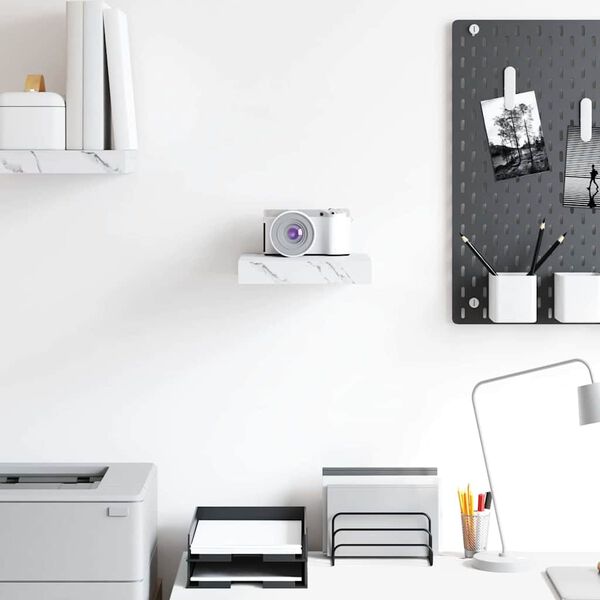 vidaXL Estante de pared M&aacute;rmol 23 x 23,5 x 4 cm Madera de ingenier&iacute;a