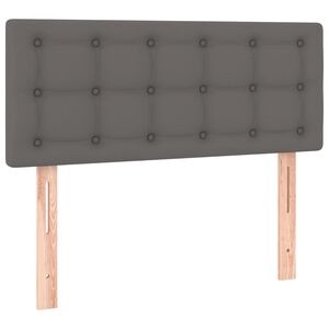 vidaXL Cabecero de cuero sint&eacute;tico gris 80x5x78/88 cm