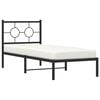 vidaXL Estructura cama sin colchón con cabecero metal negro 80x200 cm