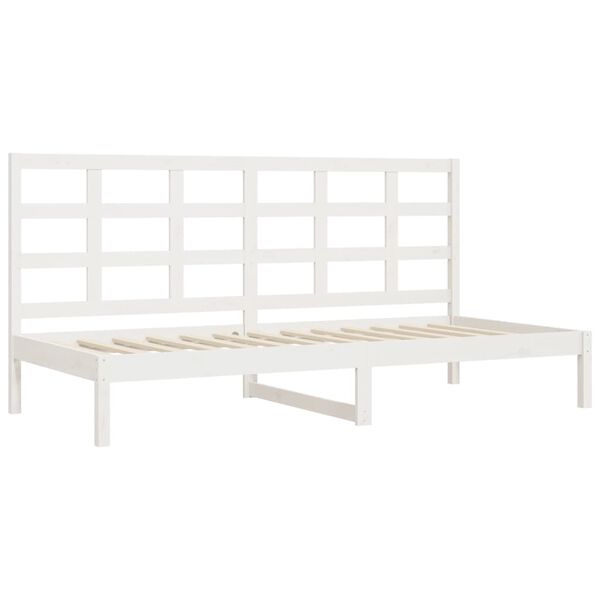 vidaXL Sof&aacute; cama sin colch&oacute;n madera maciza de pino blanco 80x200 cm