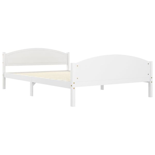 vidaXL Estructura de cama sin colchón madera de pino blanco 160x200 cm