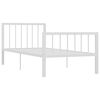 vidaXL Estructura de cama sin colch&oacute;n metal blanco 90x200 cm