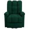 vidaXL Sill&oacute;n elevable tela verde oscuro