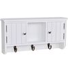vidaXL Armario de pared para llaves y joyas con puertas y ganchos