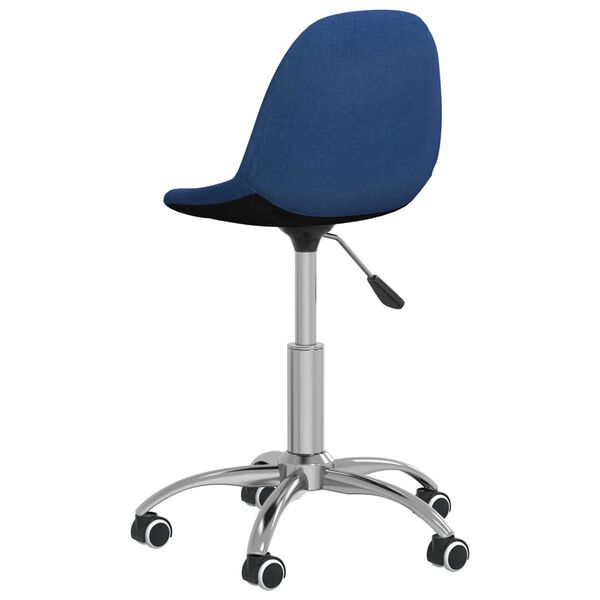 vidaXL Sillas de comedor giratorias 4 unidades tela azul
