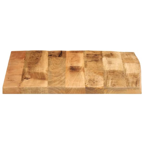 vidaXL Tablero de mesa borde natural madera maciza mango 40x40x2,5 cm