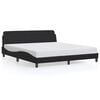 vidaXL Estructura de cama Dover negra, 180x200 cm, piel sint&eacute;tica