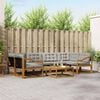 vidaXL Conjunto de sof&aacute;s de exterior 7 pcs Gris Natural y Claro
