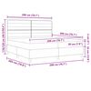 vidaXL Cama tipo Box Spring con colch&oacute;n con LED Azul 200 x 200 cm tela