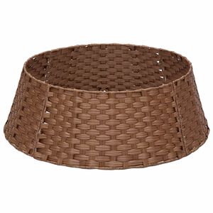 vidaXL Collar para &aacute;rbol de Navidad Redondo Marr&oacute;n Claro