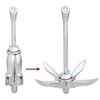 vidaXL Ancla plegable hierro maleable plateado 4 kg