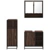 vidaXL Set de muebles baño 3 pzas madera contrachapada roble marrón