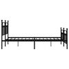 vidaXL Estructura cama sin colch&oacute;n con estribo metal negro 183x213 cm