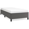 vidaXL Estructura de cama sin colch&oacute;n cuero sint&eacute;tico gris 90x200 cm