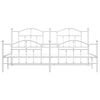 vidaXL Estructura cama sin colch&oacute;n con estribo metal blanco 200x200 cm