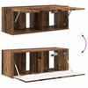vidaXL Conjunto de mueble de TV Montaje en la pared 2 pcs Madera vieja