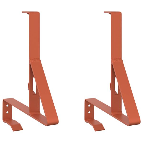 vidaXL Soporte para Guardia de Nieve 2 pcs Rojo 29,5 x 3 x 34,5 cm