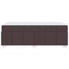 vidaXL Estructura de cama con colch&oacute;n Marr&oacute;n Oscuro 120 x 190 cm tela